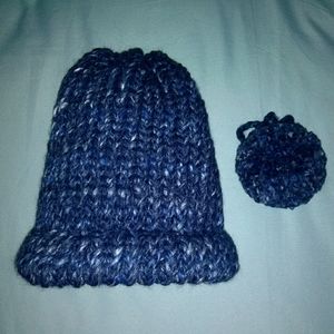 Woman's Double Layered Wool Knit Winter Hats